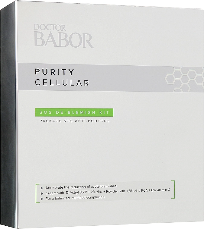 Babor Набор против угревой сыпи Doctor Purity Cellular SOS De-Blemish Kit(cr/50ml + powder/5g) - фото N1