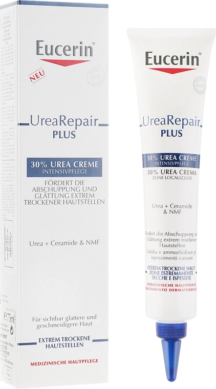 Eucerin Интенсивно увлажняющий крем для сухой кожи UreaRepair Plus 30% Urea Creme - фото N1