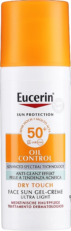 Eucerin Сонцезахисний гель-крем для обличчя з матовим ефектом Creme-Gel SPF 50 - фото N1