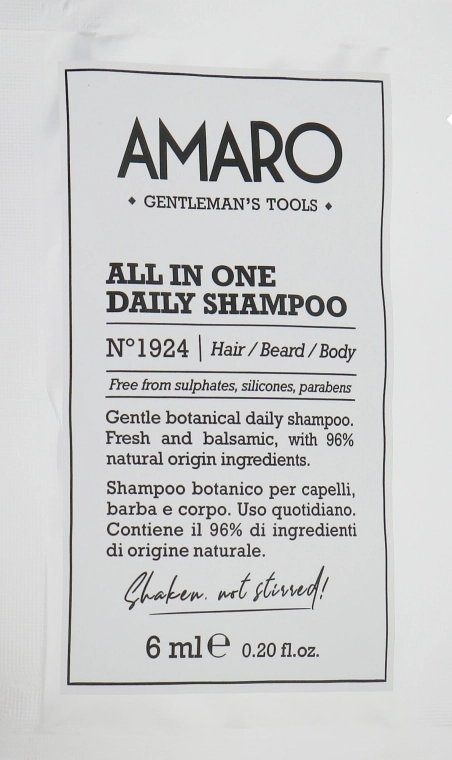 Farmavita Шампунь для щоденного застосування Amaro All In One Daily Shampoo (пробник) - фото N1