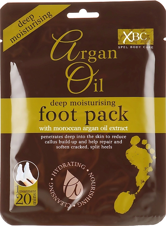 Xpel Marketing Ltd Маска-шкарпетки для шкіри ступень Argan Oil Foot Pack - фото N1