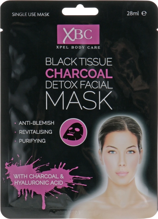 Xpel Marketing Ltd Маска для глубокого очищения лица с активированным углём Charcoal Detox Facial Mask - фото N1