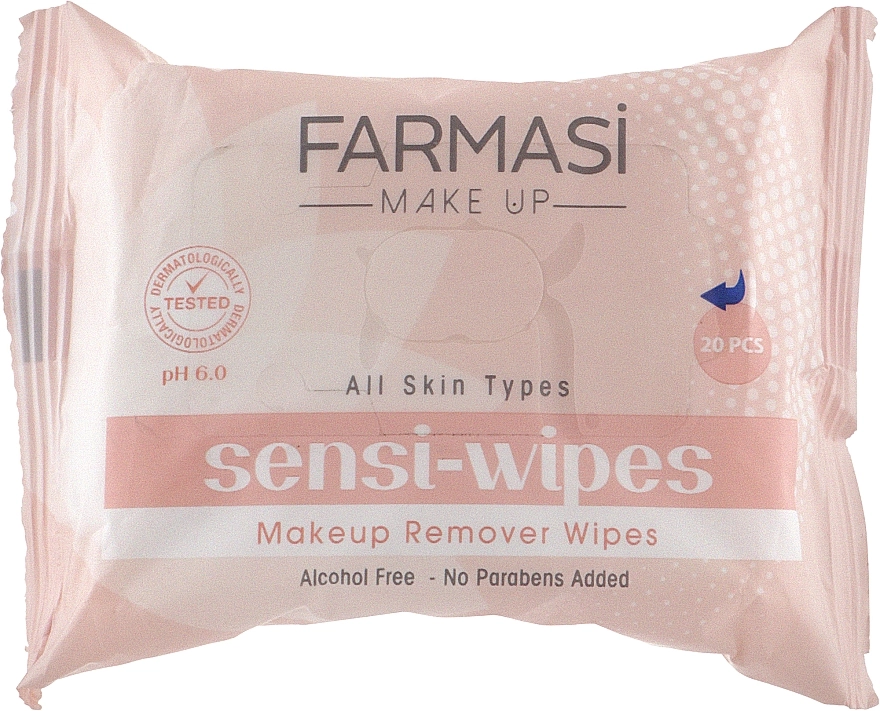 Farmasi Серветки для зняття макіяжу Make Up Remover Wipes pH 6.0 - фото N1