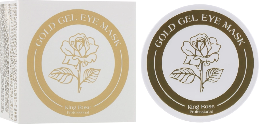 King Rose Гідрогелеві патчі для очей антивікові від зморшок із золотом Gold Gel Eye Mask - фото N1