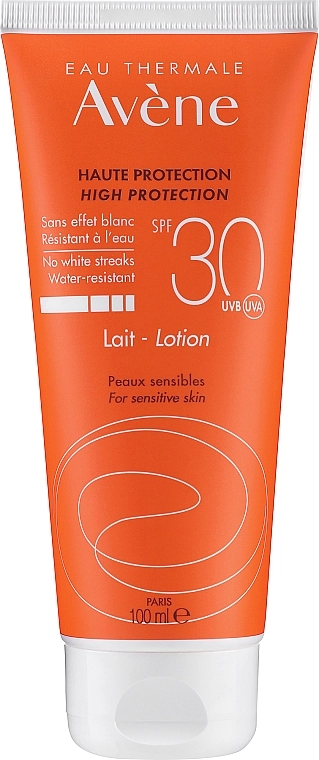 Avene Лосьон солнцезащитный для чувствительной кожи High Protection Lait-Lotion SPF30 - фото N1