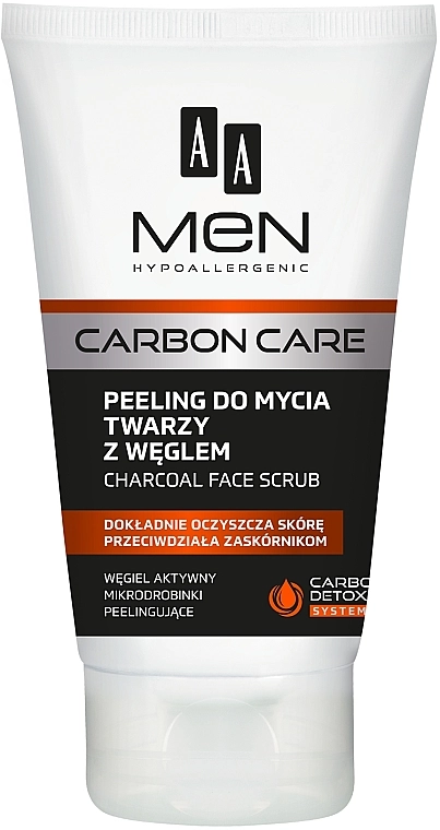 AA Скраб для лица с углем Men Carbon Care Charcoal Face Scrub - фото N1