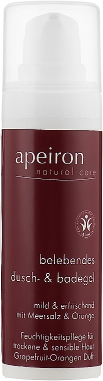 Apeiron Гель-піна для душу та ванни Invigorating Shower&Bath Gel (міні) - фото N1