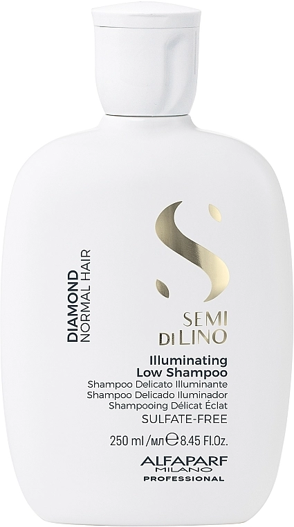 Alfaparf Шампунь для волосся з мікрокристалами Semi Di Lino Diamond Illuminating Low Shampoo - фото N1