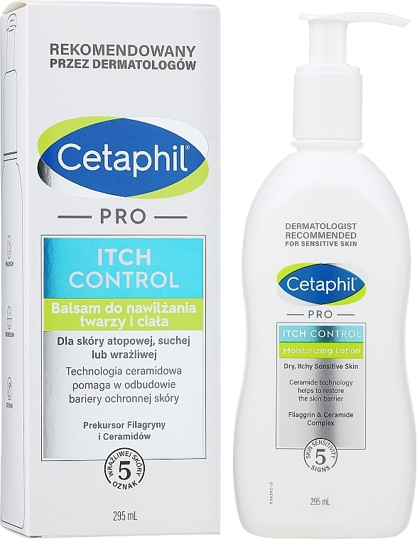 Cetaphil Зволожувальний бальзам для обличчя і тіла Pro Itch Control Moisturizing Lotion - фото N2