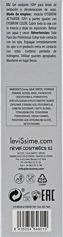 LeviSsime Окислитель краски для бровей 3% Eye Brow Activator - фото N3