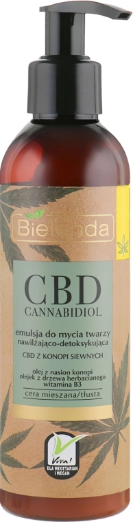 Bielenda Емульсія для вмивання жирної та комбінованої шкіри CBD Cannabidiol Emulse - фото N1