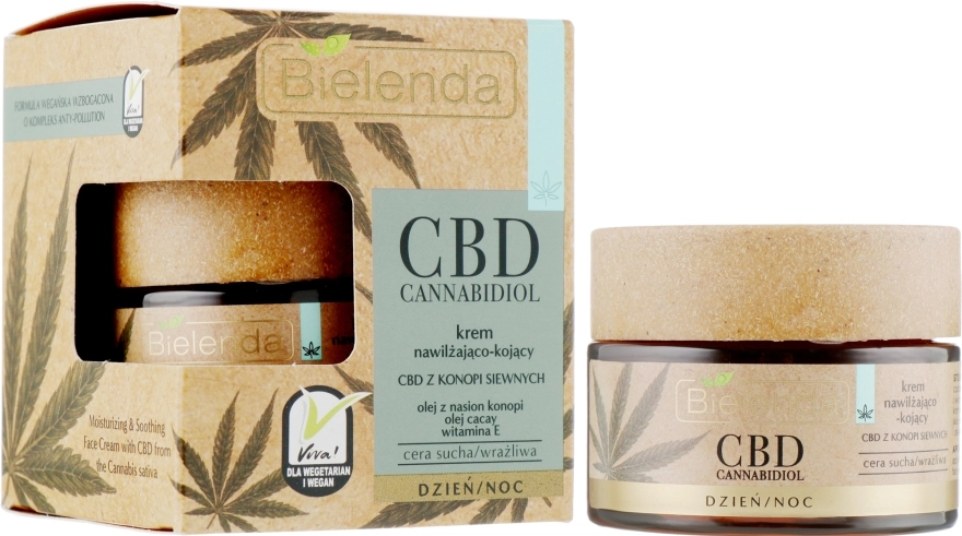 Bielenda Крем для сухої та чутливої шкіри CBD Cannabidiol Moisturizing & Soothing Cream - фото N1