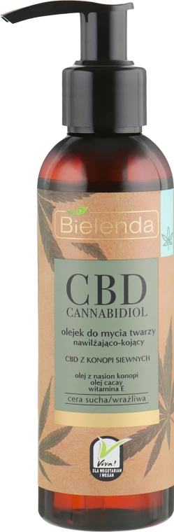 Bielenda Олія для вмивання сухої і чутливої шкіри CBD Cannabidiol Face Wash Oil - фото N1