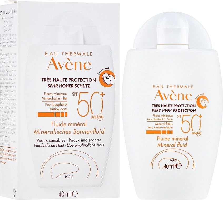 Avene Солнцезащитный флюид с минеральным экраном Eau Thermale Mineral Fluid SPF 50+ - фото N1