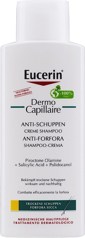 Eucerin Шампунь для волос против перхоти DermoCapillaire Anti-Dandruff Cream Shampoo - фото N3