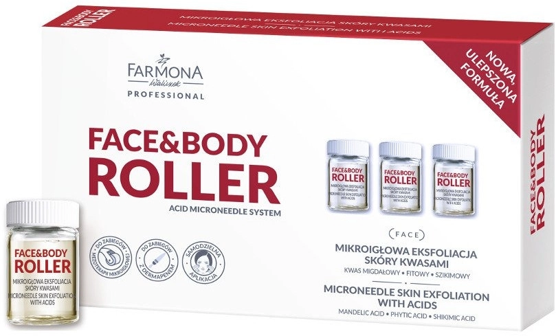 Farmona Professional Активний антивіковий концентрат для обличчя з кислотами Face&Body Roller Microneedle Skin Exfoliation - фото N1