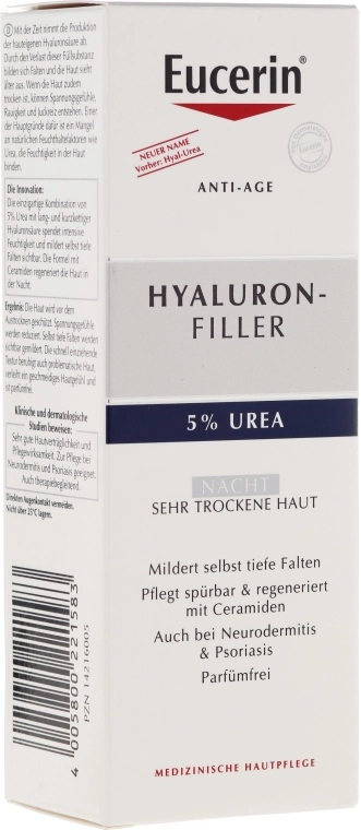 Eucerin Ночной крем увлажняющий Hyal-Urea Night Creme - фото N2