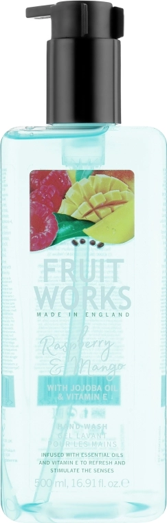 Grace Cole Мыло для рук "Малина и манго" Fruit Works Hand Wash Raspberry & Mango - фото N1