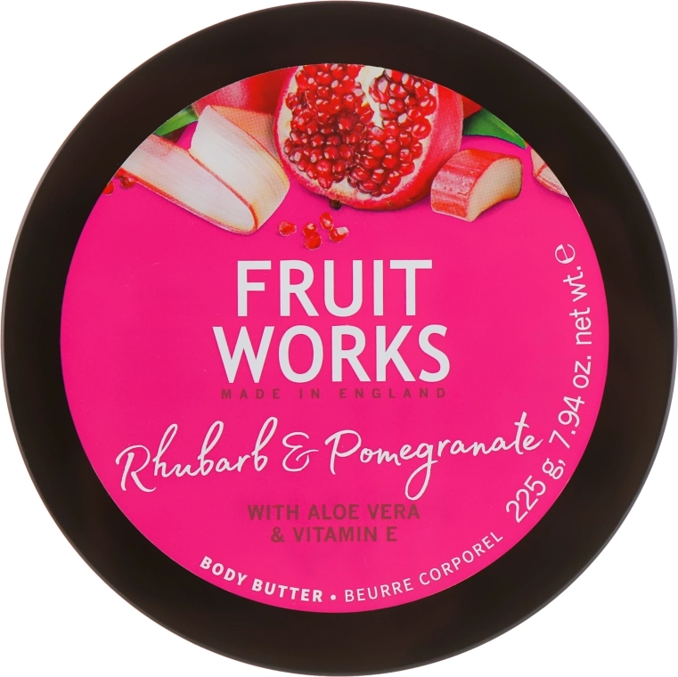 Grace Cole Масло для тіла "Ревінь і гранат" Fruit Works Body Butter Rhubarb & Pomegranate - фото N1