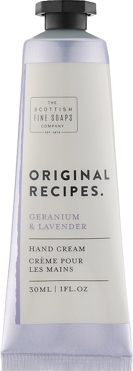 Scottish Fine Soaps Крем для рук Original Recipes Geranium & Lavender Hand Cream - фото N1