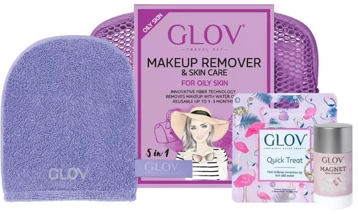 Glov Набір Expert Travel Set Oily and Mixed Skin (glove/mini/1pcs + glove/1pcs + stick/40g) - фото N1