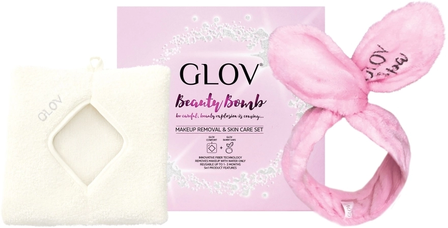 Glov Набір Spa Beauty Bomb Set (glove/1pcs + headband/1pcs) - фото N2