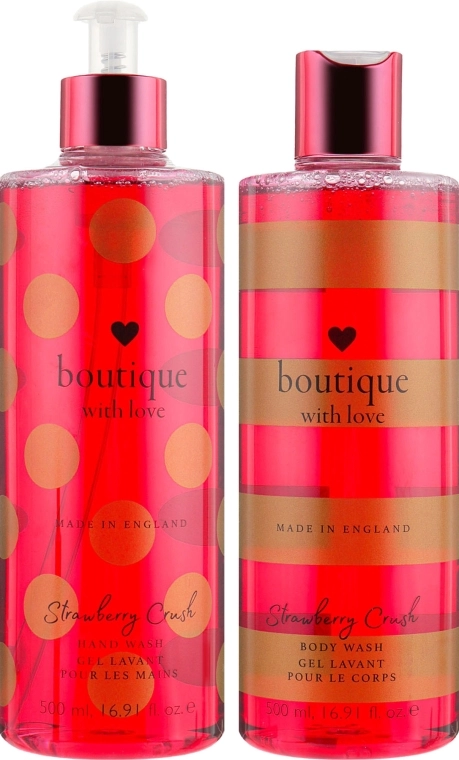 Grace Cole Набор Boutique With Love Duo Strawberry Crush (b/wash/500ml + h/wash/500ml) - фото N2