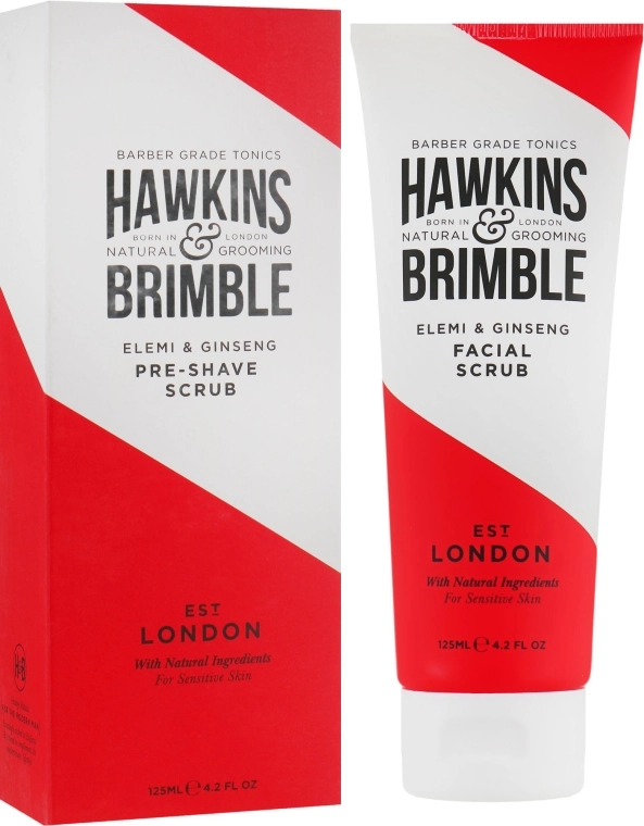 Hawkins & Brimble Скраб для лица Elemi & Ginseng Pre Shave Scrub - фото N1