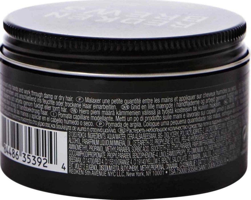 Redken Помада-глина для волос Brews Clay Pomade - фото N2