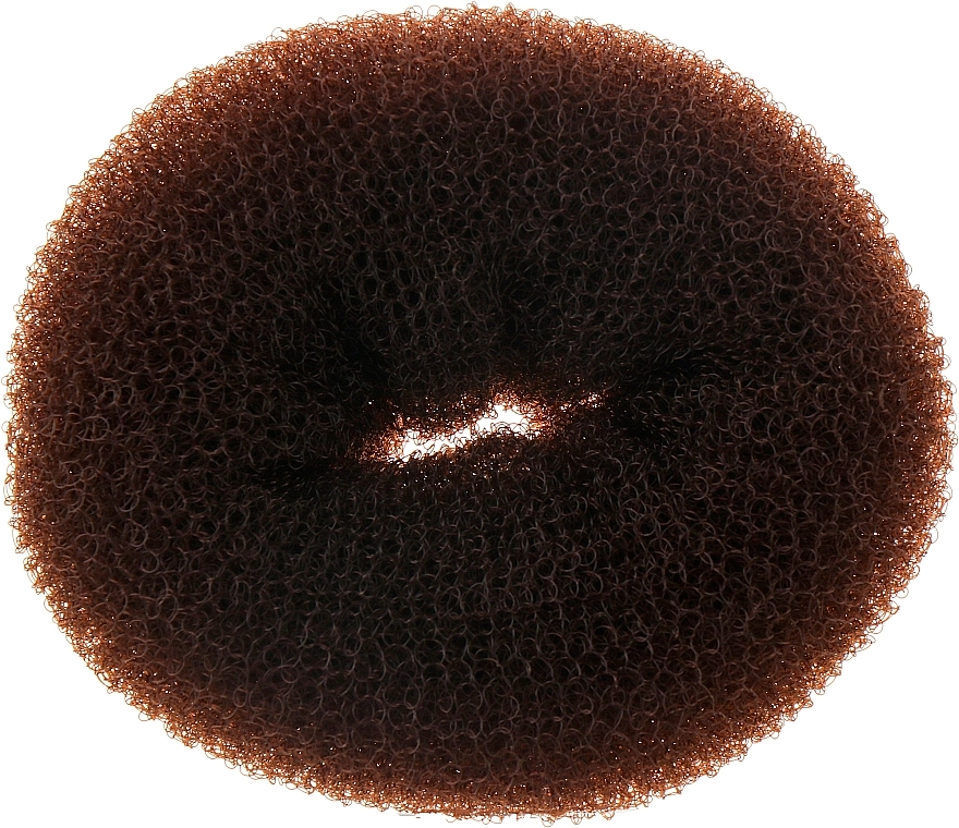 Lussoni Валик для прически, круглый, 90 мм, коричневый Hair Bun Ring Brown - фото N1