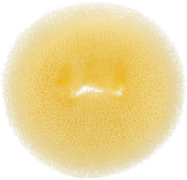 Lussoni Валик для зачіски, круглий, 90 мм, світлий Hair Bun Ring Yellow - фото N1