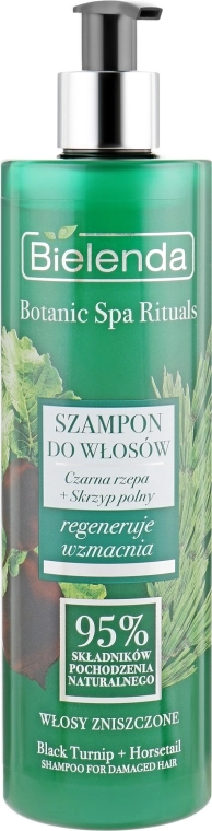 Bielenda Шампунь "Чорна ріпа + польовий хвощ" для пошкодженого волосся Botanic Spa Rituals Shampoo - фото N1