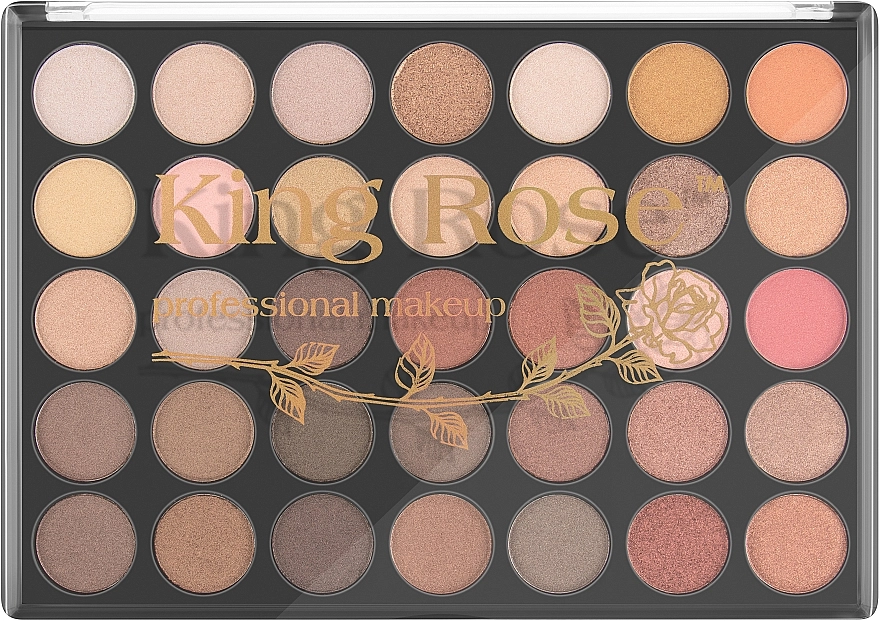 King Rose Eyeshadow Palette 35OS Палетка теней для век, 35 цветов - фото N2