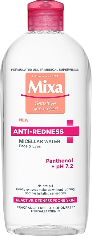 Mixa Мицеллярная вода против раздражений для чувствительной кожи лица Anti-redness Micellar Water Anti-irritation - фото N1