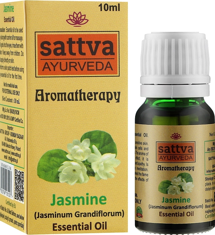 Sattva Эфирное масло "Жасмин" Ayurveda Jasmine Essential Oil - фото N2