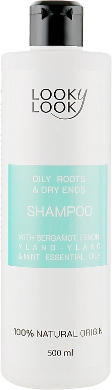 Looky Look Шампунь для жирных корней и сухих кончиков Oily Roots & Dry Ends Shampoo - фото N5