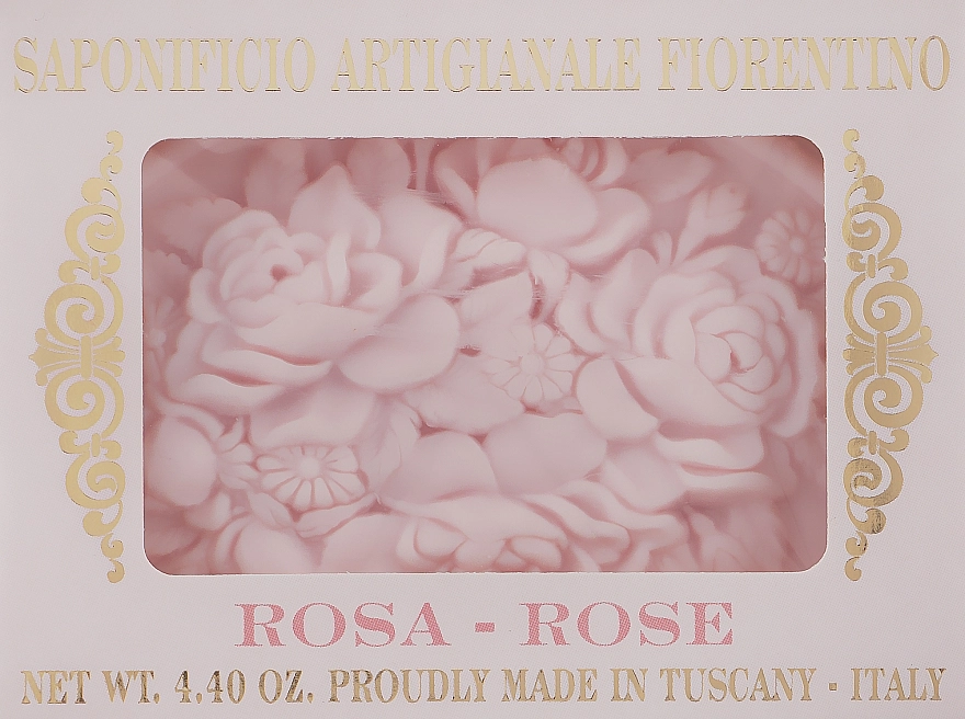 Saponificio Artigianale Fiorentino Мыло натуральное "Роза" Botticelli Rose Soap - фото N1