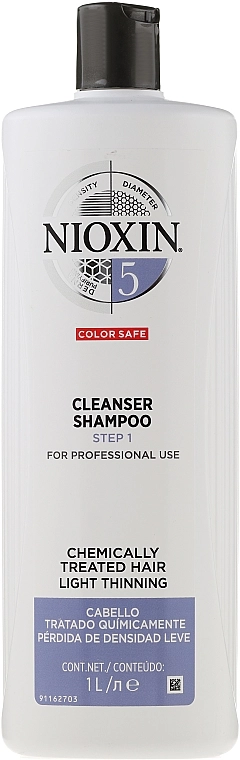 Nioxin Очищающий шампунь System 5 Color Safe Cleanser Shampoo Step 1 - фото N3