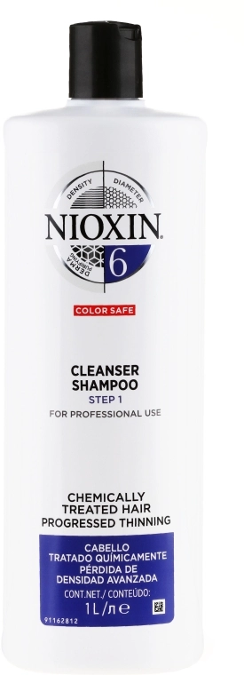 Nioxin Очищувальний шампунь Thinning Hair System 6 Cleanser Shampoo - фото N1