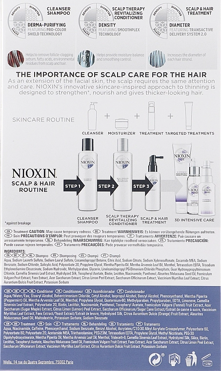 Nioxin Набір Thinning Hair System 5 Starter Kit (shm/150ml + cond/150ml + mask/50ml) - фото N3