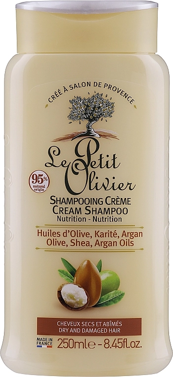 Le Petit Olivier Шампунь для сухого і пошкодженого волосся Olive Karite Argan Shampoo - фото N1