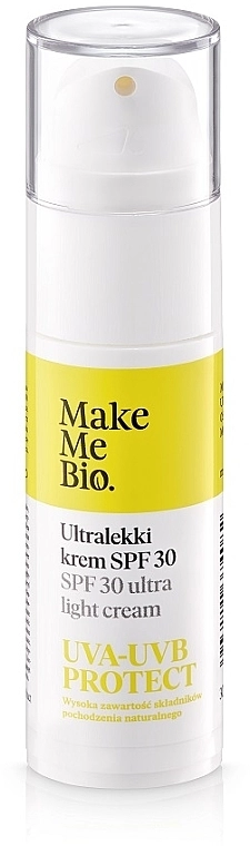 Make Me Bio Ультралёгкий крем для лица SPF30 Ultra Light Face Cream SPF30 - фото N1