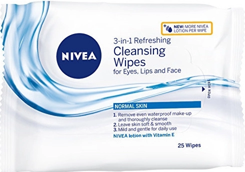 Nivea Освіжальні серветки для обличчя 3 in 1 Cleansing Wipes - фото N1