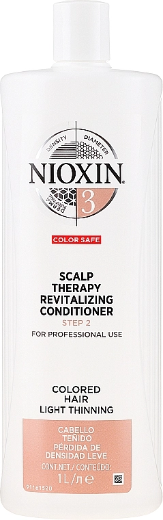 Nioxin Восстанавливающий кондиционер Thinning Hair System 3 Color Safe Scalp Revitalizing Conditioner - фото N3