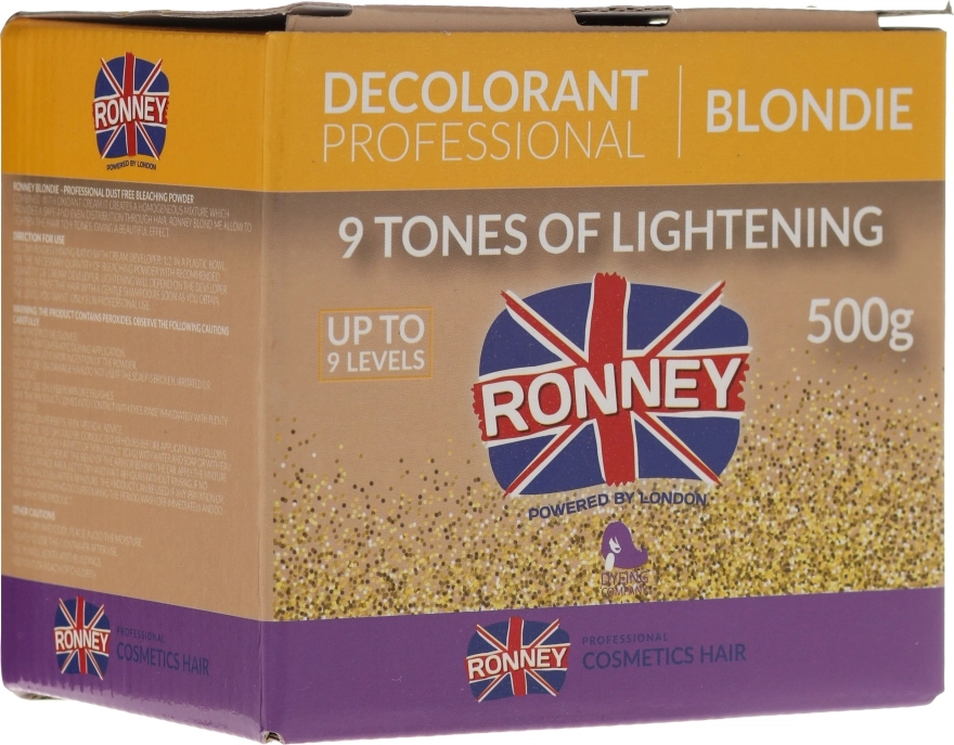 Ronney Professional Пудра для осветления волос до 9 тонов Decolorant Professional Blondie - фото N1