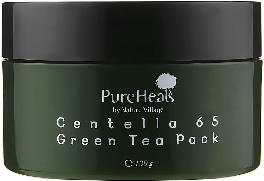 Відновлювальна маска з екстрактом центели і зеленим чаєм - PureHeal's Centella 65 Green Tea Pack, 130 г - фото N1