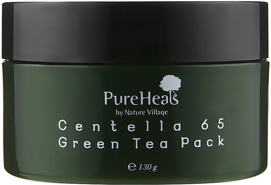 Восстанавливающая маска с экстрактом центеллы и зеленым чаем - PureHeal's Centella 65 Green Tea Pack, 130 г - фото N1