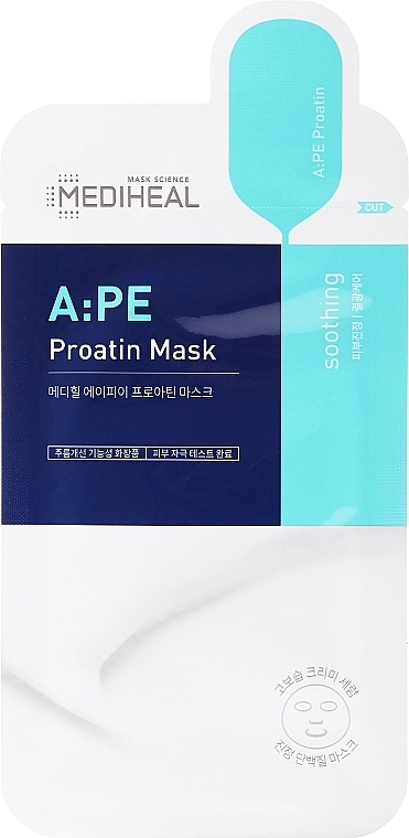 Заспокійлива маска для обличчя з амінокислотами - Mediheal A:PE Soothing Proatin Mask, 25 мл, 1 шт - фото N1
