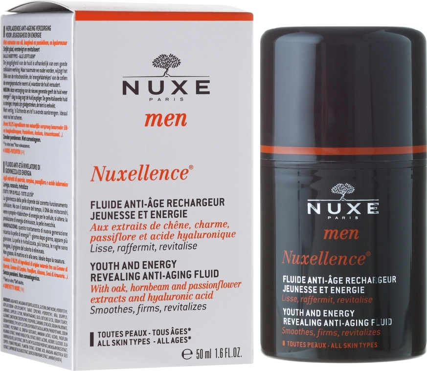 Nuxe Антивіковий флюїд для чоловіків Men Nuxellence Youth and Energy Revealing Anti-Aging Fluid - фото N1