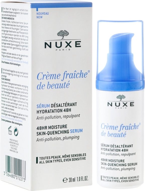 Nuxe Сыворотка для увлажнения кожи лица Creme Fraiche De Beaute 48HR Moisture Skin-Quenching Serum - фото N1